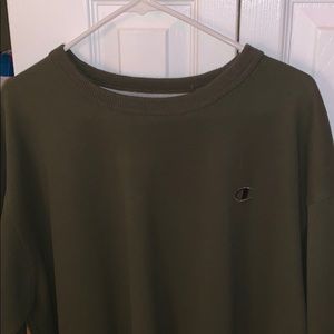 Olive green champion crewneck